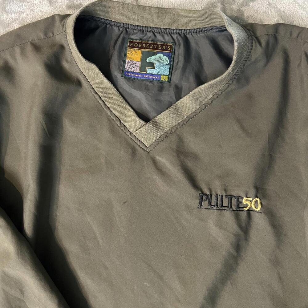 Foresters Green Performance Outwear Pullover Mens Large Wind Breaker | Pockets - Picture 5 of 7
